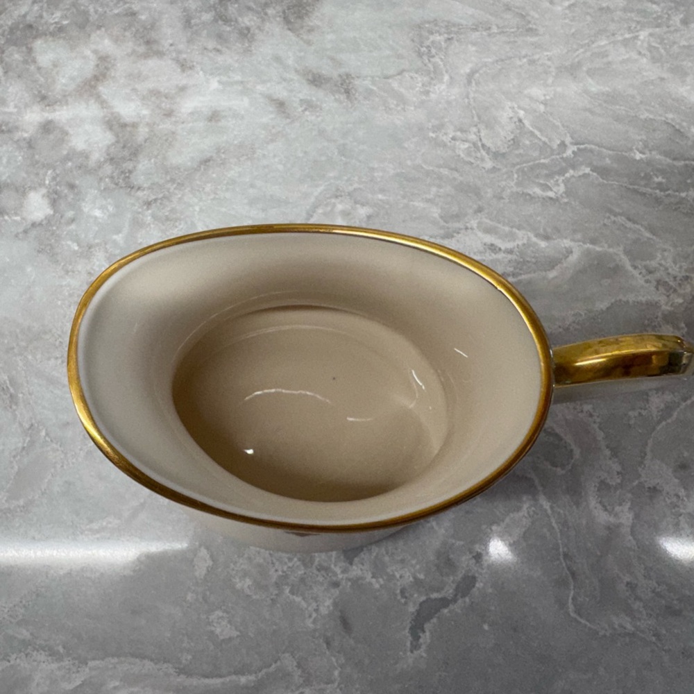 Lenox Castle Garden Bone China Dinnerware SUGAR & CREAMER SET Floral Gold Trim - Picture 7 of 9